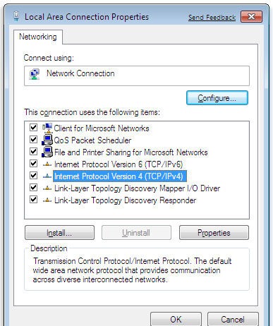 abilitare DHCP Windows 7