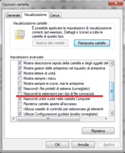 Cambiare estensione file