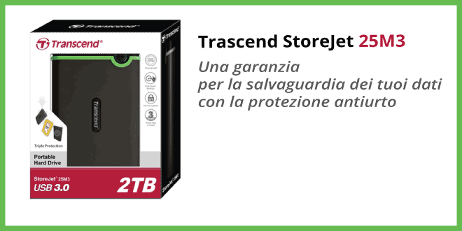 Trascend StoreJet 25M3 Hard disk esterno antiurto - Recensione completa