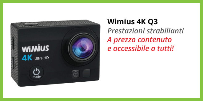 Wimius 4K Action Camera Q3 - Recensione completa