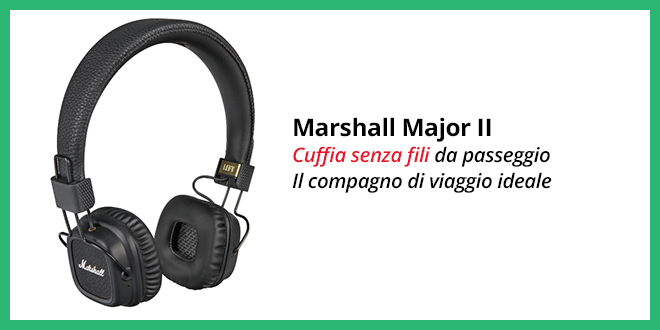 MARSHALL Major-II Bluetooth Black Cuffie wireless