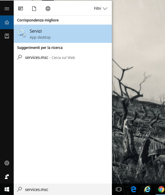 Come avviare servizi su Windows services.msc