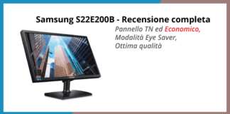 Samsung S22E200B monitor per PC - Recensione completa