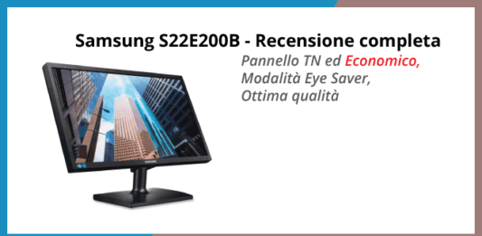 Samsung S22E200B monitor per PC - Recensione completa
