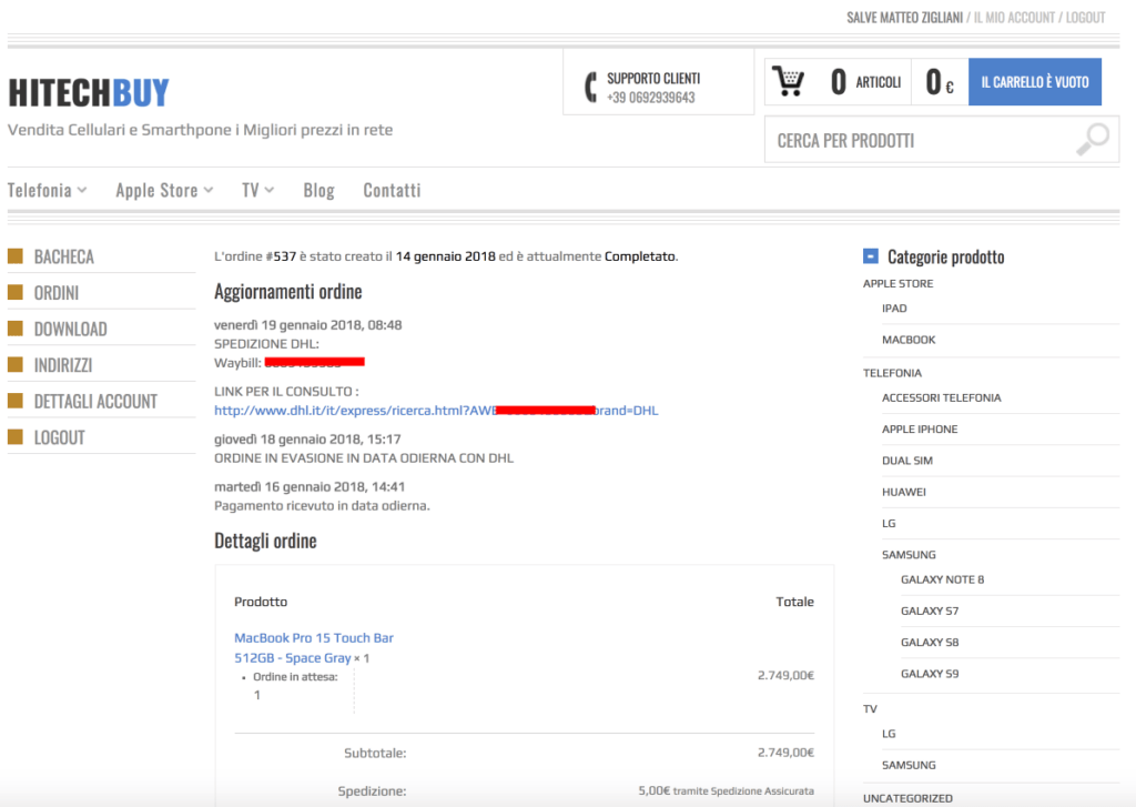 hitechbuy-ordine-recensione