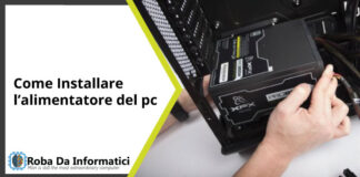 come installare l'alimentatore del pc