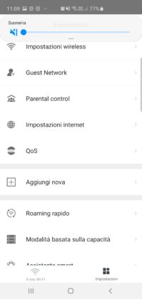 Tenda Wi-Fi App impostazioni