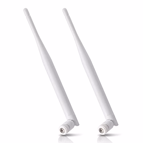 Eightwood Antenna WiFi 2.4G/5.8G Dual Band (2PCS) 6dBi RPSMA Antenna Telecamera di Sicurezza per Wireless AV Video Audio Ricevitore HDMI Extender Router di Rete Gateway IoT WiFi AP Hotspot Modem