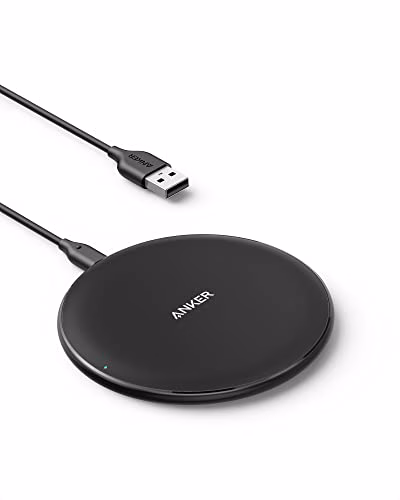 Caricatore wireless Anker PowerWave Pad, Qi da 7.5 W per iPhone SE 2020/11/11 Pro/11 Pro Max/AirPods, ricarica rapida da 10 W per Galaxy S20/S10/S9/Note 10/Note 9 (senza adatt. CA), nero