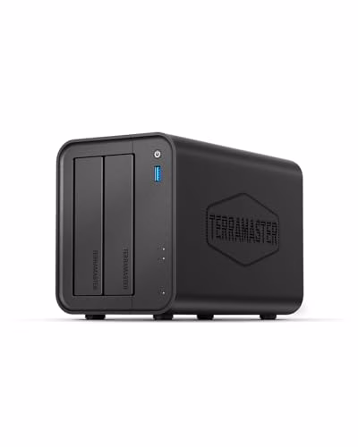 TERRAMASTER F2-425 2-Bay NAS Storage -Intel x86 Quad-Core CPU, 4GB RAM, 2.5GbE LAN, Network Attached Storage Multimedia Server per Utenti Domestici (Diskless)