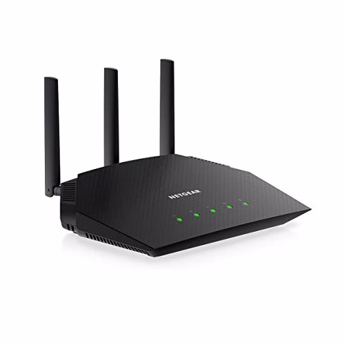 NETGEAR Router WiFi 6 RAX10, 4 Flussi simultanei con velocità AX1800 (fino a 1,8 Gbps), Copertura 100 m²