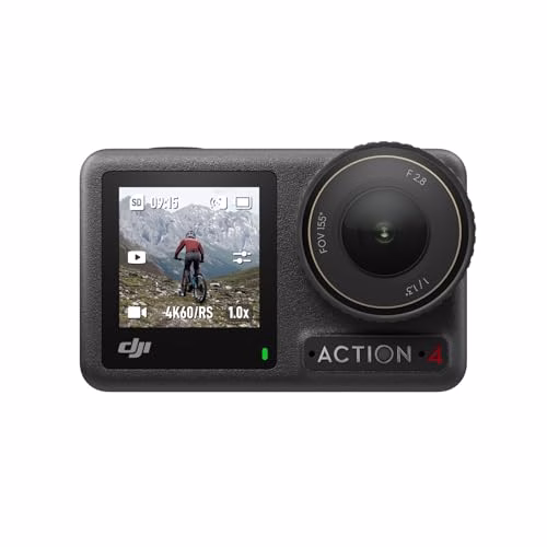 DJI Osmo Action 4 Combo Essenziale - Action cam impermeabile 4K/120fps con sensore 1/1.3”, incredibili immagini con scarsa illuminazione, prestazioni cromatiche a 10 bit e D-Log M,batteria da 1770 mAh