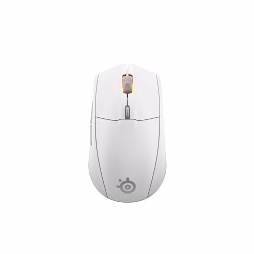 SteelSeries Rival 3 Wireless Gen 2 - Mouse Gaming - 2,4 GHz e Bluetooth - Sensore ottico TrueMove Air da 18000 DPI - Durata 60 milioni di clic - Leggero - Piedini 100% PTFE - Bianco