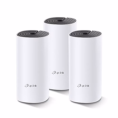 TP-Link Deco M4 WiFi Mesh, Dual Band AC1200, 2 Porte Ethernet Gigabit, Modalità Router e Access Point, Parental Control, 3 Pezzi con Copertura fino a 370 m2