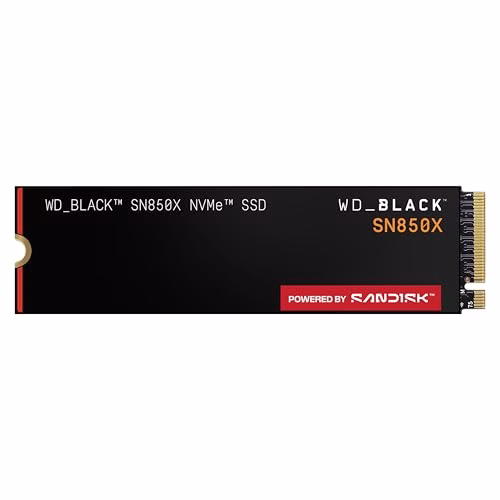 WD_BLACK SN850X NVMe SSD 2TB (Fino a 7.300MB/s in lettura, fino a 6.600MB/s in scrittura, M.2 2280, PCIe Gen 4, SSD ad altre Prestazioni per Gaming) POWERED BY SANDISK