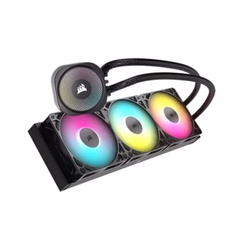 CORSAIR NAUTILUS 360 RS ARGB Raffreddatore CPU a Liquido – 360mm AIO – Connessione Diretta alla Scheda Madre – Intel LGA 1851/1700, AMD AM5/AM4 – 3x RS120 ARGB Ventilatori Inclusi – Nero