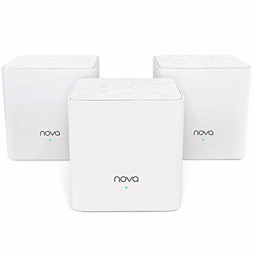 Tenda WiFi Mesh Nova MW3, Dual Band AC1200, 2 Porte Fast Ethernet, Modalità Router e Access Point, Parental Control, Rete Ospite, Auto Organizza la Rete, 3 Pezzi con Copertura Fino a 325 ㎡