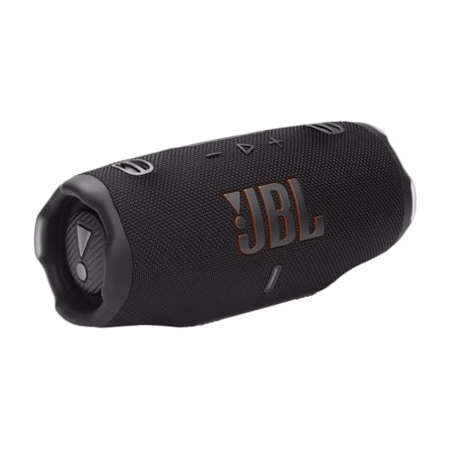 JBL Charge 6 Speaker Bluetooth Portatile Wireless, 28 Ore di Autonomia, Impermeabile IP68, Resistente alla Polvere e Antiurto, Suono Pro con AI Boost, Connessione Multi-Speaker Auracast, Nero