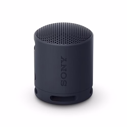Sony SRS-XB100 - Speaker Wireless Bluetooth, Portatile, Leggero, Compatto, da Esterno, da Viaggio, IP67 Resistente Acqua e Polvere, Cinturino Versatile, Chiamate in Vivavoce - Nero