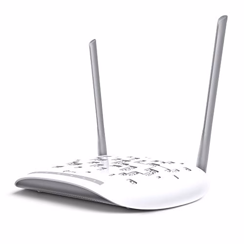 TP-Link TD-W9970 Modem Router 300Mbps Wireless ADSL/VDSL2, 4 Porte 100 Mbps, 2.4GHz, 1 USB 2.0, Pulsante Wi-Fi On/Off, 2 Antenne Fisse
