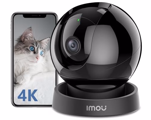 Imou 4K Telecamera WiFi Interno, Videocamera Sorveglianza Interna 8MP con Rilevamento Umano/Animali, Crociera Automatica & Tracciamento Intelligente, Audio Bidirezionale, Compatibile con Alexa, 2,4ghz