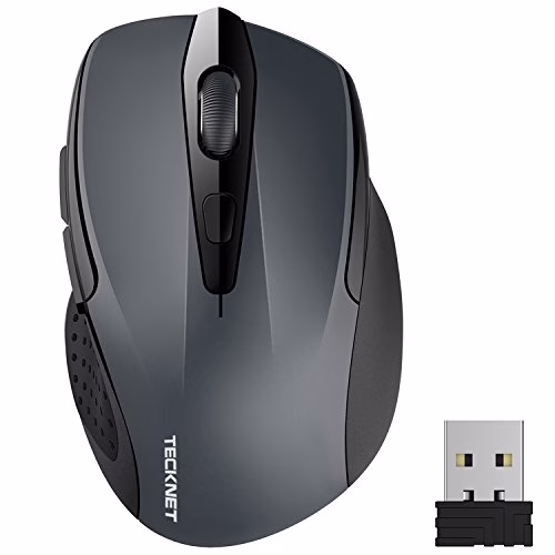 TECKNET PRO Mouse Senza Fili, 2600DPI, Durata delle batterie di 24 Mesi, 2.4G