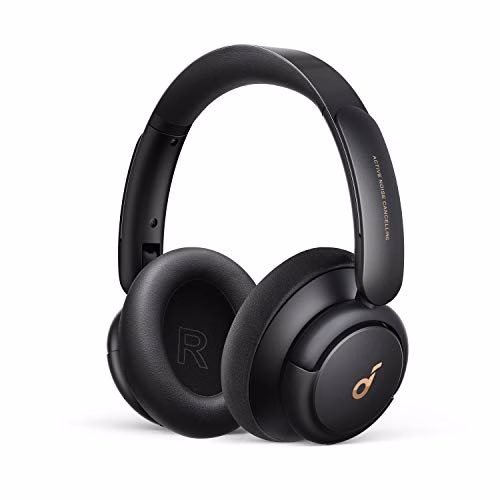 Cuffie ibride Soundcore Anker Life Q30 canc. attiva rumore mod. multiple, suono alta ris, 40 ore di ripr, chiamate chiare, ric. rapida, auricolari morbidi, cuffie Bluetooth, viaggi, ufficio e casa