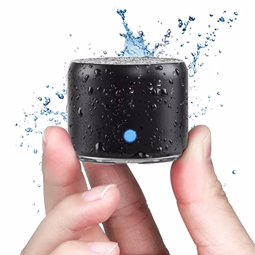 Con Custodia da Viaggio, EWA A106 Mini Altoparlante Bluetooth Portatile Cassa waterproof Resistente all'Acqua IP67 Riproduzione di 12 Ore Speaker Bassi Potenti per Doccia, Interni e all'Aperto(Nero)