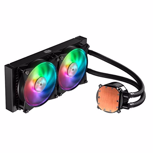 Cooler Master MasterLiquid ML240R RGB Dissipatore a Liquido per CPU - Sincronizzazione Illuminazione ARGB, Design Pompa Premium e Doppia Ventola MF120R ARGB