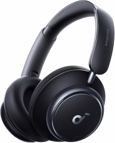 Soundcore by Anker Space Q45 Cuffie Bluetooth Cancellazione Attiva Rumore Adattiva fino al 98%, Riproduzione 50 ore, App, Suono Wireless LDAC Hi-Res, Confortevoli, Chiamate Chiare, Bluetooth 5.3