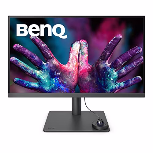 BenQ PD2705U Designer Monitor (tecnologia AQCOLOR, 27 pollici, 4K UHD, IPS, P3 Wide Color, ricarica USB-C, DP / HDMI, KVM, altezza regolabile) Compatibile con MacBook