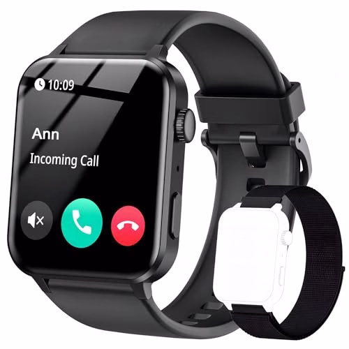 IOWODO Smartwatch Uomo Donna,Orologio Fitness con Chiamate,1.85" Smart Watch Monitor del SpO2/ Sonno,24H Cardiofrequenzimetro,100 modalità Sportive,Fitness Tracker per Android iOS