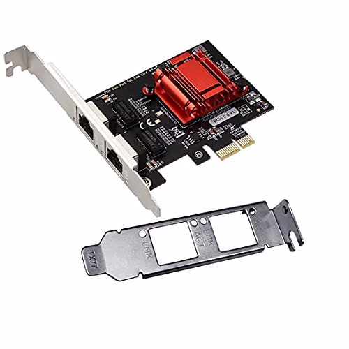 Scheda di rete PCIe Gigabit a doppia porta Adattatore PCI Express Gigabit Ethernet con Intel 82575/6 porte PCI Express NIC supporto PXE per Windows/Windows Server/Linux/FreeBSD/DOS con basso profilo