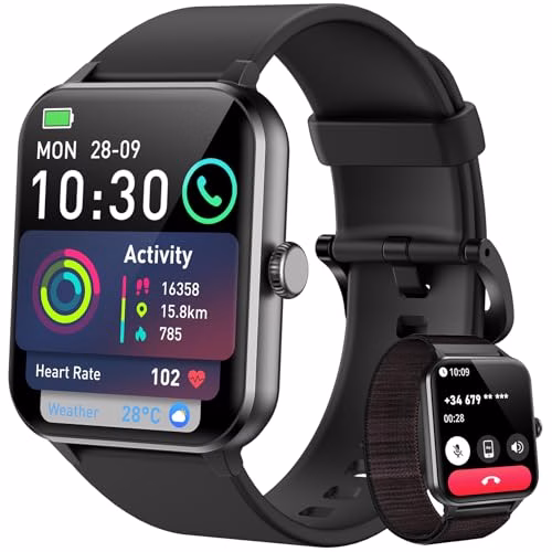 Blackview Smartwatch Uomo Donna, Effettua e Rispondi alle Chiamate,1,85'' Orologio Intelligente Fitness,Cardiofrequenzimetro, Monitoraggio del Sonno, Calcolatori per Android iOS