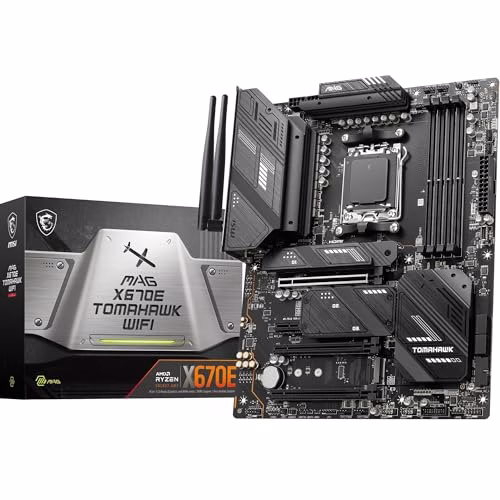 MSI MAG X670E TOMAHAWK WIFI Scheda Madre ATX - Supporta AMD Ryzen 7000, AM5-80A SPS VRM, DDR5 Memory Boost 6600+MHz/OC, PCIe 5.0 x16, M.2 Gen5, Wi-Fi 6E
